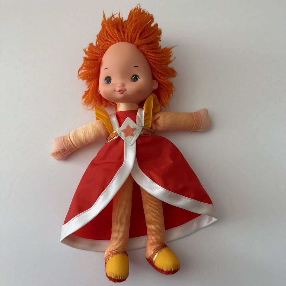 1983 Mattel 11 inch Rainbow Brite friend LA LA ORANGE missing beret and sprite